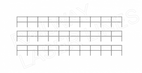 RLL740U1  O Gauge Safety Railing Pack 1  Unpainted